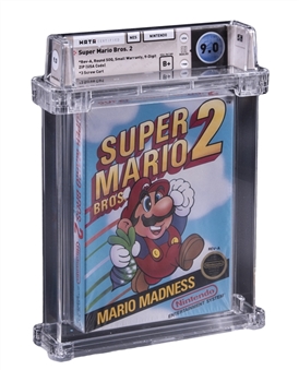 1988 NES Nintendo (USA) "Super Mario Bros 2" Round SOQ (First Production) - WATA 9.0/B+